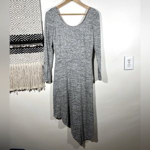 Alice and Olivia marled gray asymmetric hem dress